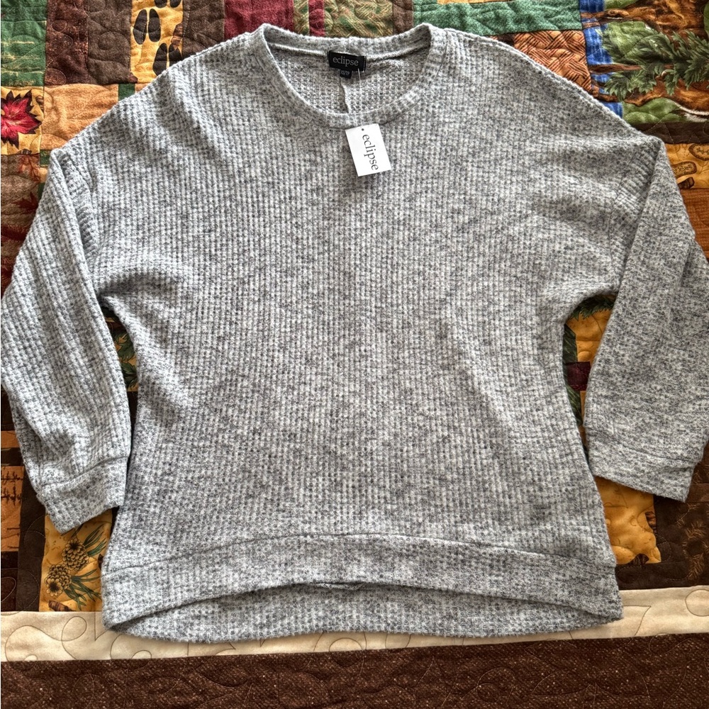 Eclipse Heather Gray Women's Crew Neck Sweater